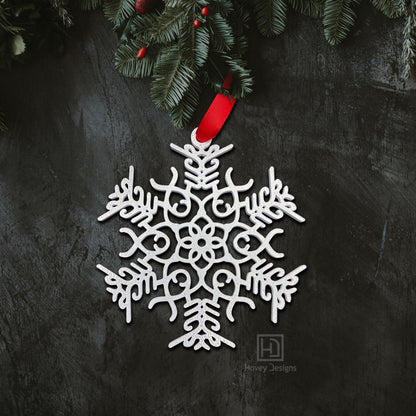 Fuck Flake Ornament Funny Snowflake: Custom Christmas Holiday Decor