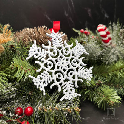 Fuck Flake Ornament Funny Snowflake: Custom Christmas Holiday Decor