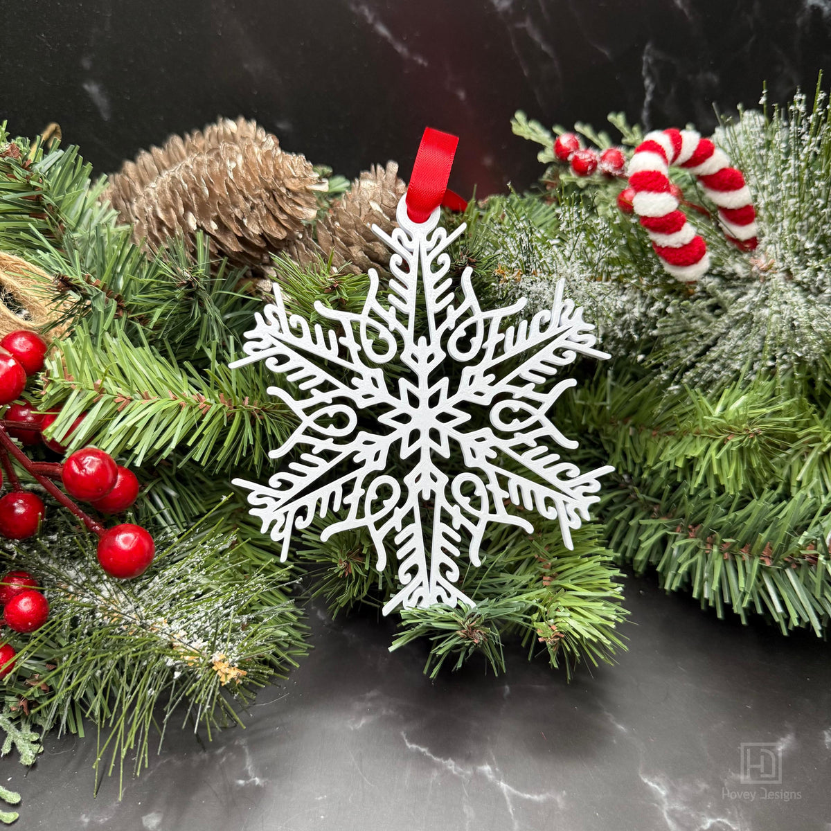 Fuck Flake Ornament No. 6 — Funny Snowflake Christmas Decor
