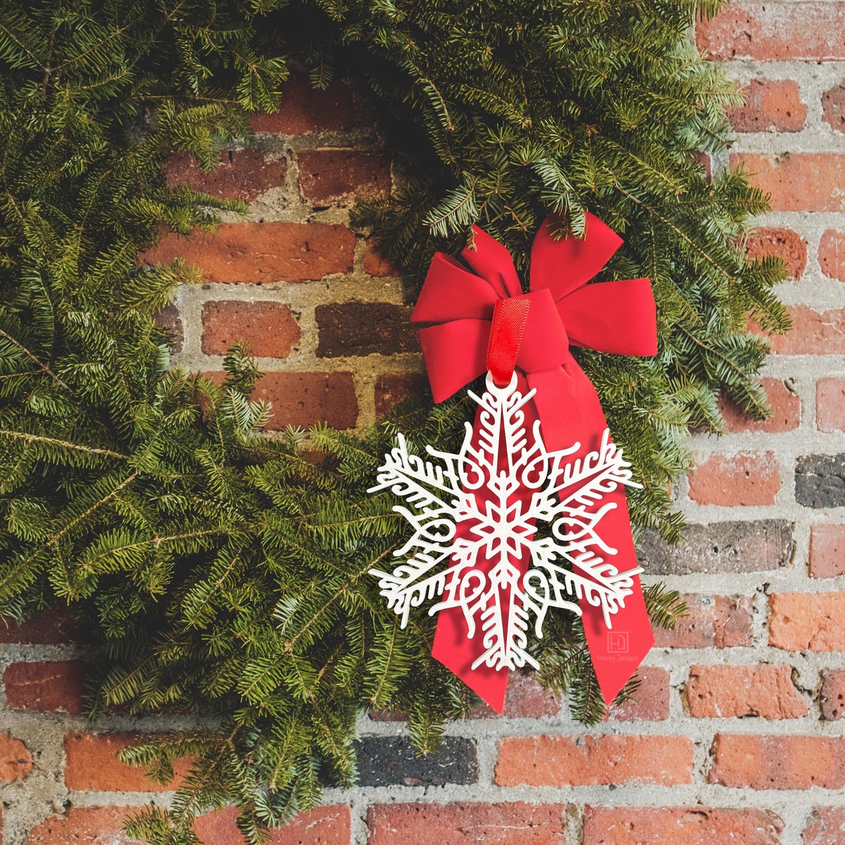 Fuck Flake Ornament No. 6 — Funny Snowflake Christmas Decor