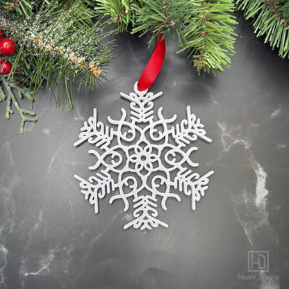 Fuck Flake Ornament Funny Snowflake: Custom Christmas Holiday Decor