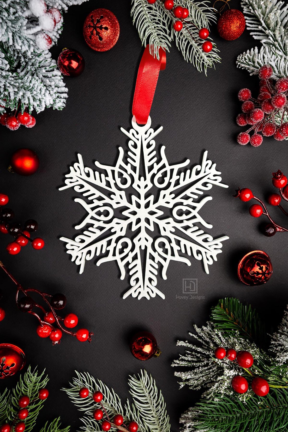 Fuck Flake Ornament No. 6 — Funny Snowflake Christmas Decor