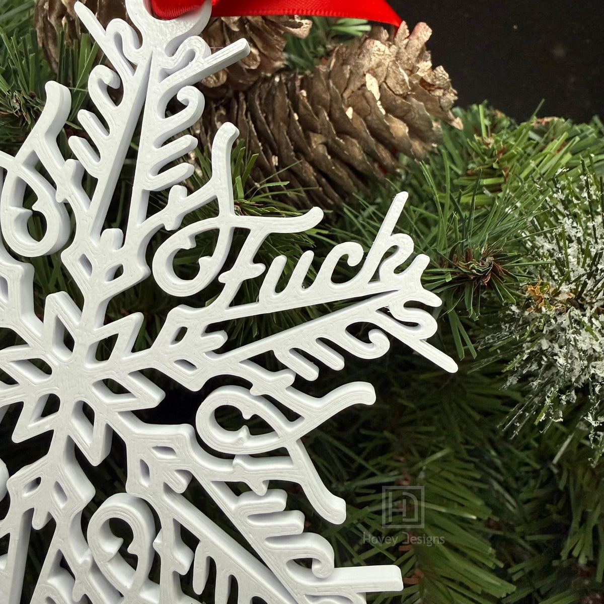 Fuck Flake Ornament No. 6 — Funny Snowflake Christmas Decor