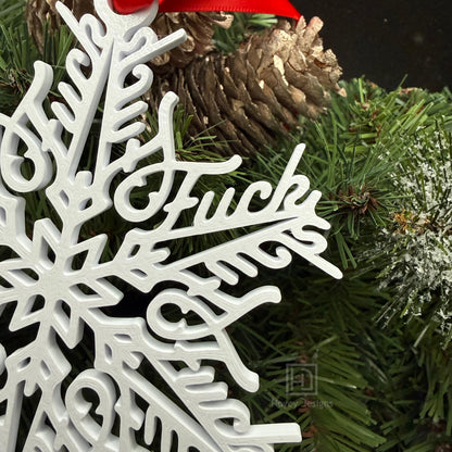 Fuck Flake Ornament No. 6 — Funny Snowflake Christmas Decor