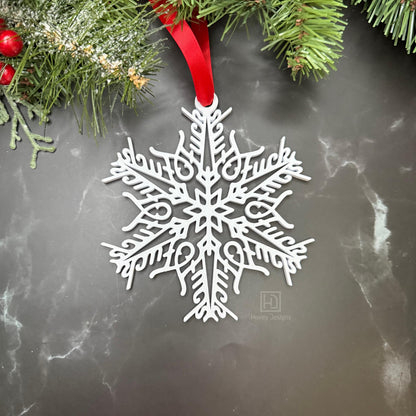 Fuck Flake Ornament No. 6 — Funny Snowflake Christmas Decor
